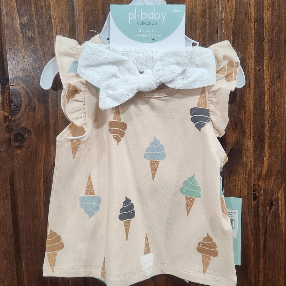🆕️ pl-baby Top * Hair bow